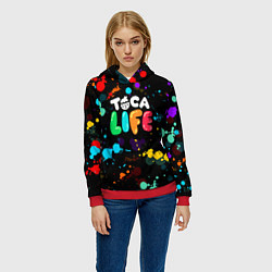 Толстовка-худи женская TOCA BOCA RAINBOW PAINTS ТОКА БОКА РАДУЖНЫЕ КРАСКИ, цвет: 3D-красный — фото 2