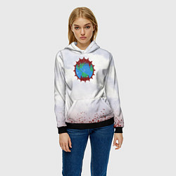 Толстовка-худи женская Пожиратели миров до Ереси цвет легиона, цвет: 3D-черный — фото 2