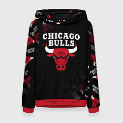 Толстовка-худи женская ЧИКАГО БУЛЛС БЫКИ CHICAGO BULLS, цвет: 3D-красный