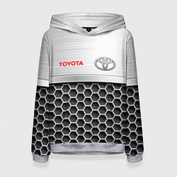 Толстовка-худи женская Toyota Стальная решетка, цвет: 3D-меланж