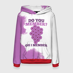 Толстовка-худи женская А ты помнишь? Ох я помню Южный Парк, цвет: 3D-красный