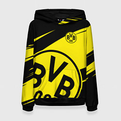 Толстовка-худи женская BORUSSIA BVB 09 LOGO, цвет: 3D-черный