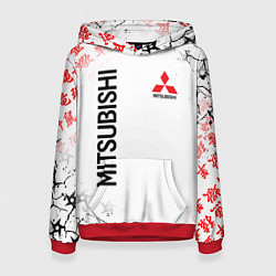 Толстовка-худи женская MITSUBISHI JAPAN STYLE SAMURAI AUTO, цвет: 3D-красный