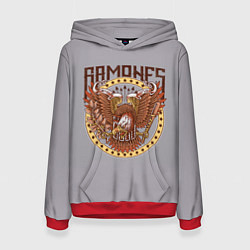 Толстовка-худи женская Ramones Eagle, цвет: 3D-красный