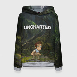 Толстовка-худи женская Uncharted На картах не значится, цвет: 3D-меланж