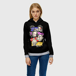 Толстовка-худи женская КЛИНОК РАССЕКАЮЩИЙ ДЕМОНОВ, ГЕРОИ АНИМЕ, цвет: 3D-меланж — фото 2