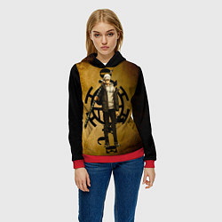 Толстовка-худи женская Трафальгар Ло One Piece c нодати, цвет: 3D-красный — фото 2