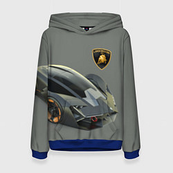 Толстовка-худи женская Lamborghini concept 2020, цвет: 3D-синий