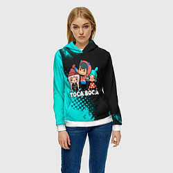 Толстовка-худи женская Toca Boca Рита и Леон, цвет: 3D-белый — фото 2