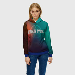 Толстовка-худи женская Studio Collection - Linkin Park, цвет: 3D-синий — фото 2