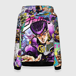 Толстовка-худи женская JoJos Bizarre Adventure: Josuke, цвет: 3D-черный