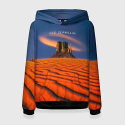 Толстовка-худи женская Led Zeppelin коллекционное, цвет: 3D-черный