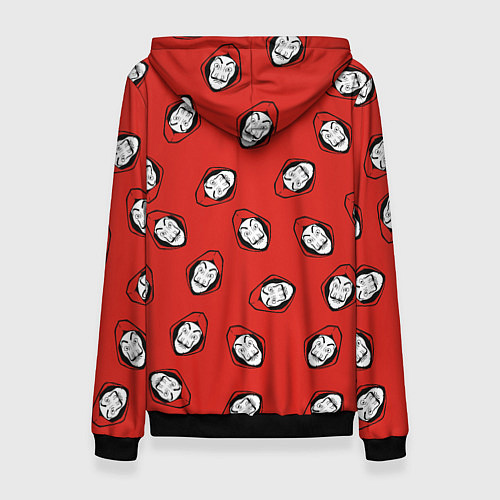 Женская толстовка БУМАЖНЫЙ ДОМ , УЗОР ИЗ МАСОК ДАЛИ / 3D-Черный – фото 2