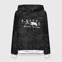 Толстовка-худи женская Siberian fast food, цвет: 3D-белый