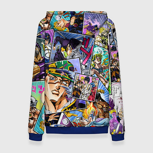 Женская толстовка JoJos Bizarre Adventure - Джорно Джованна / 3D-Синий – фото 2