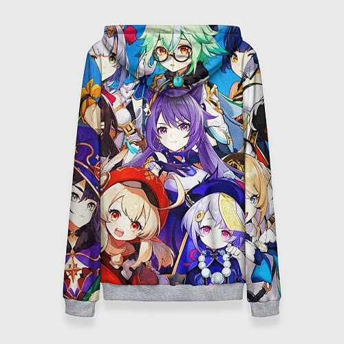 Женская толстовка ГЕРОИ ИГРЫ GENSHIN IMPACT / 3D-Меланж – фото 2