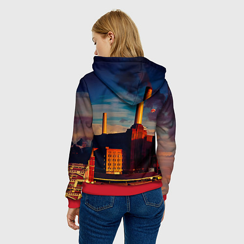 Женская толстовка Animals - Pink Floyd / 3D-Красный – фото 4