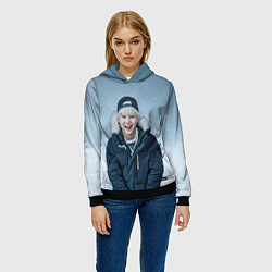 Толстовка-худи женская MIN YOONGI BTS WINTER, цвет: 3D-черный — фото 2