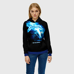 Толстовка-худи женская Ride the Lightning Metallica, цвет: 3D-синий — фото 2