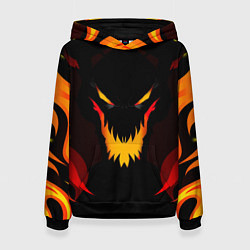 Толстовка-худи женская DOTA 2 SHADOW FIEND ТЕНЬ ОГОНЬ, цвет: 3D-черный