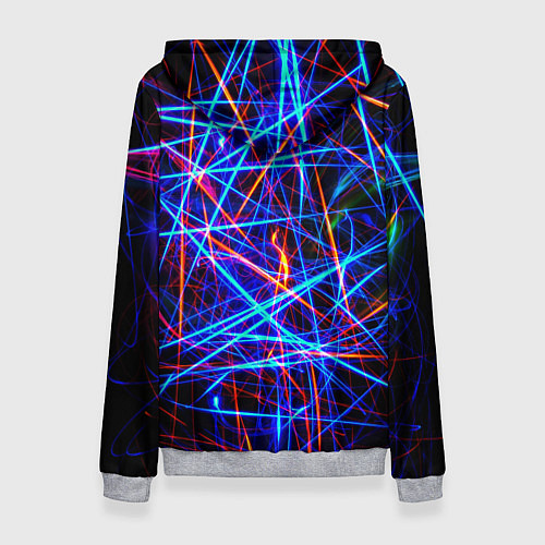 Женская толстовка NEON LINES Glowing Lines Effect / 3D-Меланж – фото 2