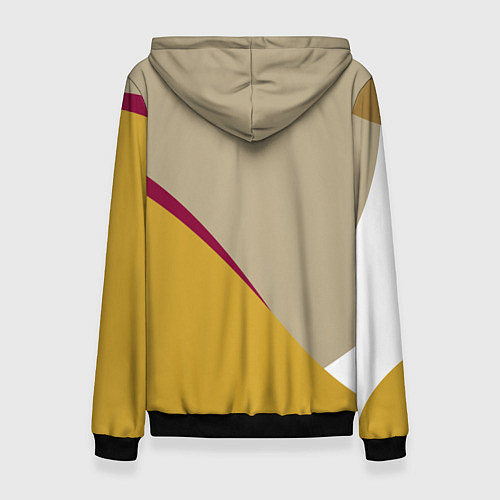 Женская толстовка Линии На бежевом Фоне / 3D-Черный – фото 2