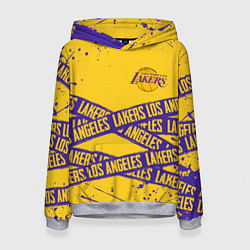 Толстовка-худи женская LAKERS SPORT LINE STYLE NBA, цвет: 3D-меланж