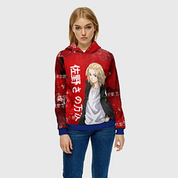 Толстовка-худи женская МАЙКИ МАНДЗИРО ТОСВА RED, цвет: 3D-синий — фото 2