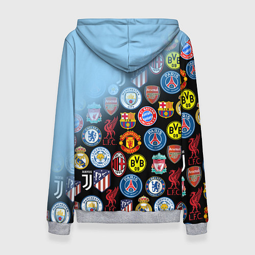 Женская толстовка МАНЧЕСТЕР СИТИ MANCHESTER CITY / 3D-Меланж – фото 2