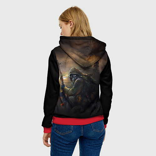 Женская толстовка СТАЛКЕР ТЕНИ ЧЕРНОБЫЛЯ, ЧАЭС STALKER / 3D-Красный – фото 4