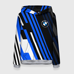 Толстовка-худи женская БМВ BMW СИНИИ ЛИНИИ, цвет: 3D-меланж