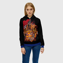 Толстовка-худи женская Орки из Вахи, цвет: 3D-синий — фото 2