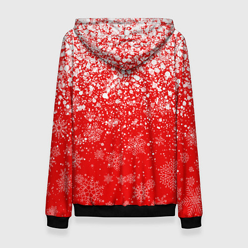 Женская толстовка POPPY PLAYTIME ХАГИ ВАГИ НОВОГОДНИЙ, СНЕЖИНКИ / 3D-Черный – фото 2