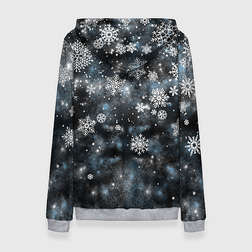 Женская толстовка Санта на олене Новый год 2022 / 3D-Меланж – фото 2