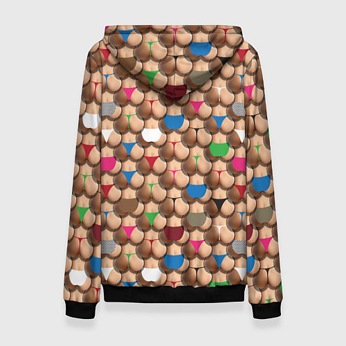 Женская толстовка Попки / 3D-Черный – фото 2