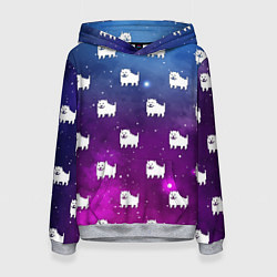 Женская толстовка UNDERTALE DOGS PATTERN SPACE