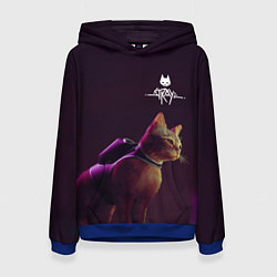 Толстовка-худи женская Stray: Wandering Cat, цвет: 3D-синий