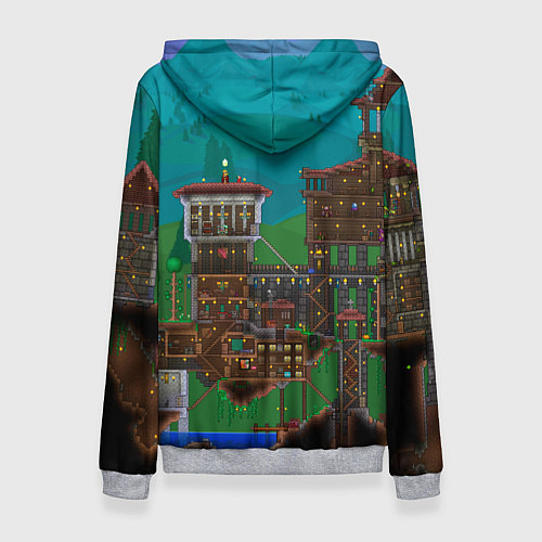 Женская толстовка Дом в Террарии / 3D-Меланж – фото 2