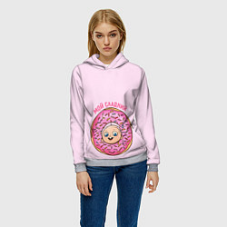 Толстовка-худи женская Мой сладкий, цвет: 3D-меланж — фото 2
