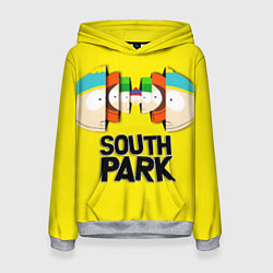 Толстовка-худи женская South Park - Южный парк персонажи, цвет: 3D-меланж