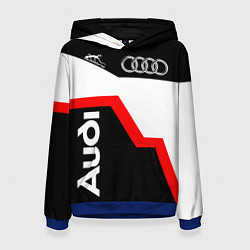 Толстовка-худи женская AUDI полный привод, цвет: 3D-синий