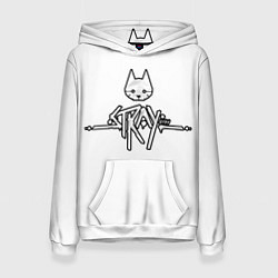 Толстовка-худи женская Stray, цвет: 3D-белый