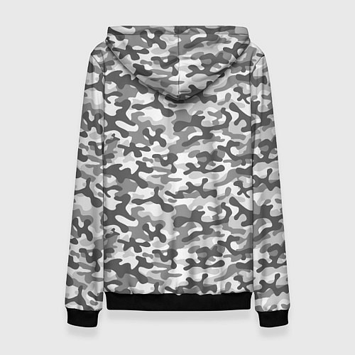 Женская толстовка Серый Городской Камуфляж / 3D-Черный – фото 2