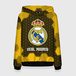 Толстовка-худи женская РЕАЛ МАДРИД Real Madrid Графика, цвет: 3D-черный