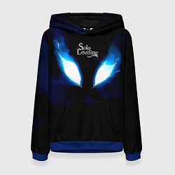 Толстовка-худи женская Демонический взгляд Solo Leveling, цвет: 3D-синий