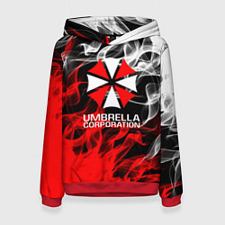 Толстовка-худи женская Umbrella Corporation Fire, цвет: 3D-красный