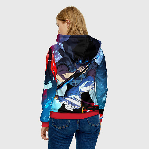 Женская толстовка Поднятие Уровня в одиночку Сон Джин Ву , SOLO LEVE / 3D-Красный – фото 4