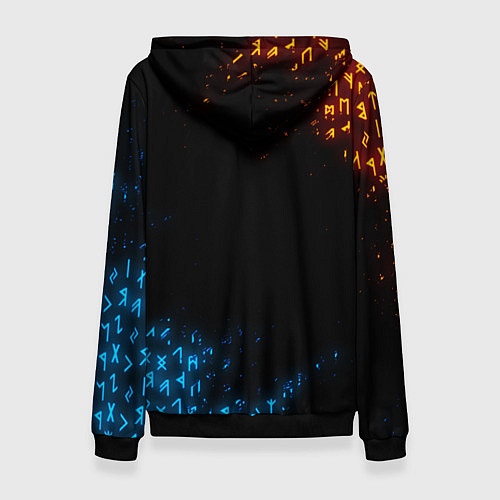 Женская толстовка GOD OF WAR CRATOS FIRE SYMBOL RUNE / 3D-Черный – фото 2