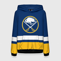 Толстовка-худи женская Buffalo Sabres, Баффало Сейберз, цвет: 3D-черный