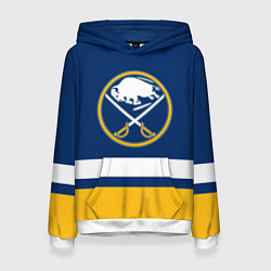 Толстовка-худи женская Buffalo Sabres, Баффало Сейберз, цвет: 3D-белый